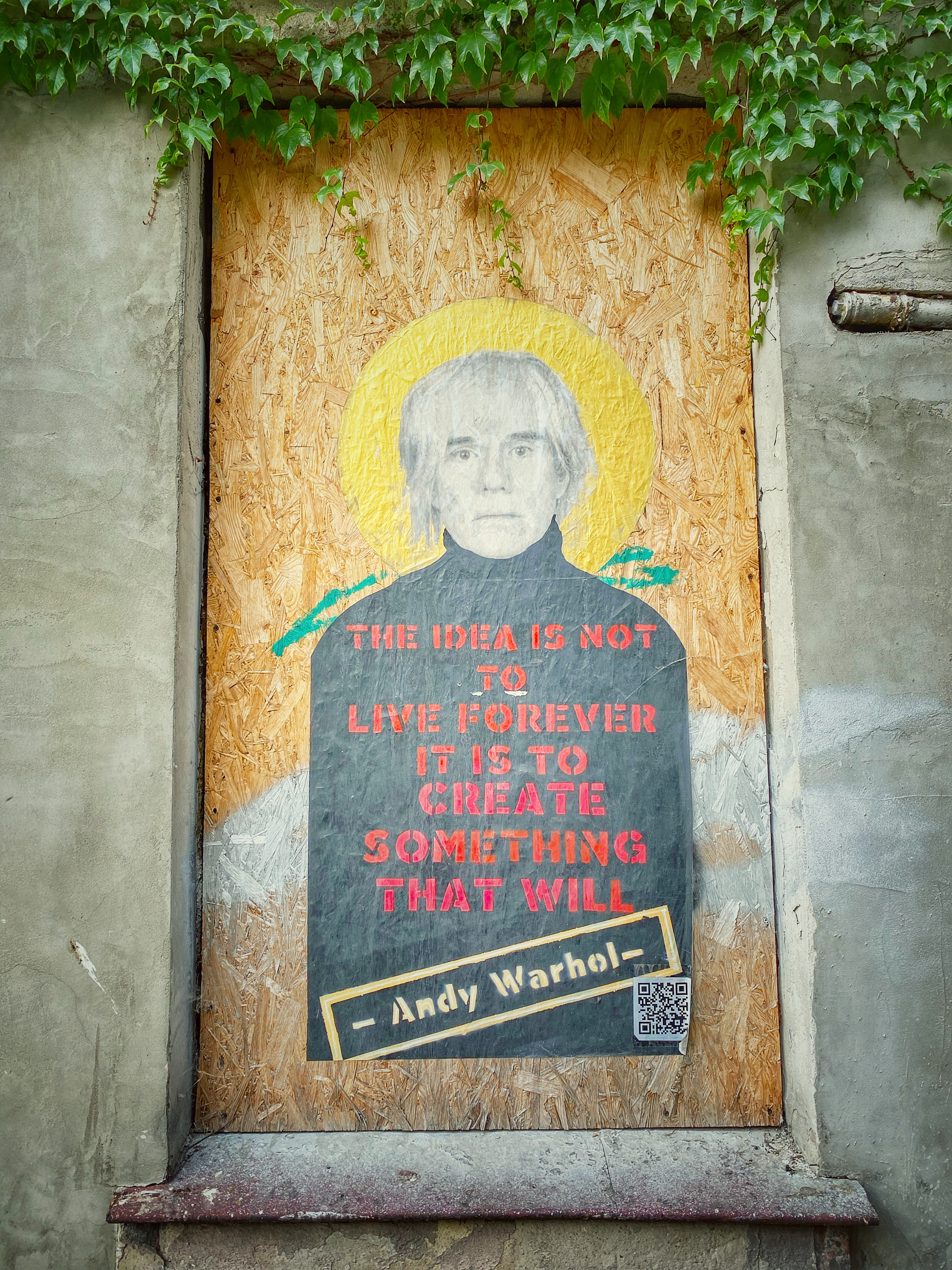 andy warhol, sciana, lodz